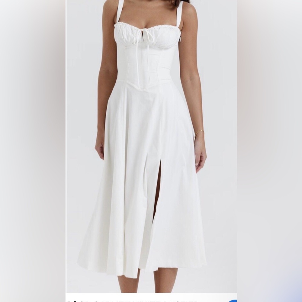 House of CB Ivory Corset Midi Dress